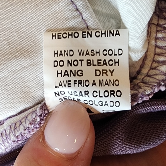 NWT Papermoom Mixed fabric Denim Pleated mini skirt. Purple green. Size Medium. - Picture 16 of 16